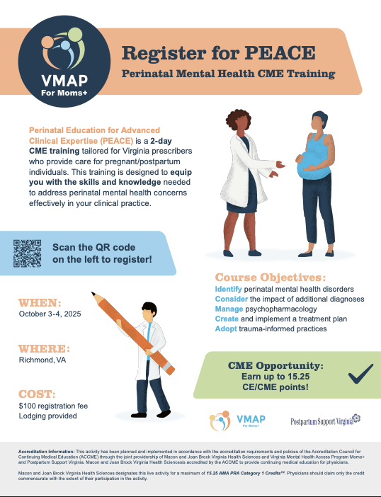 VMAP for Moms+ PEACE Flyer - October 2025